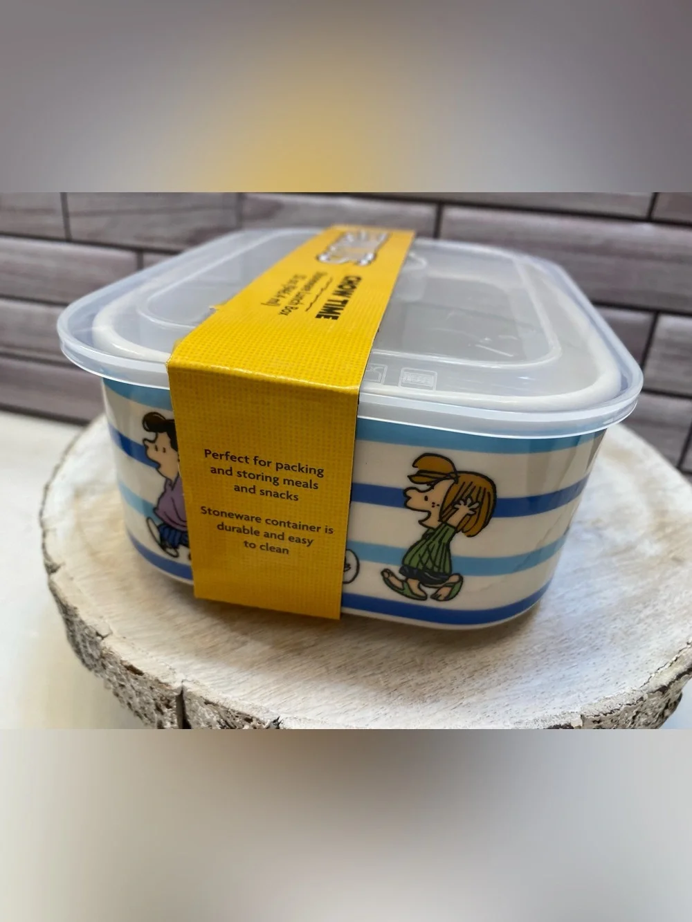 Peanuts Snoopy & The Gang  ❤️(2) CHOW TIME Lunch Box Storage & Lid NEW